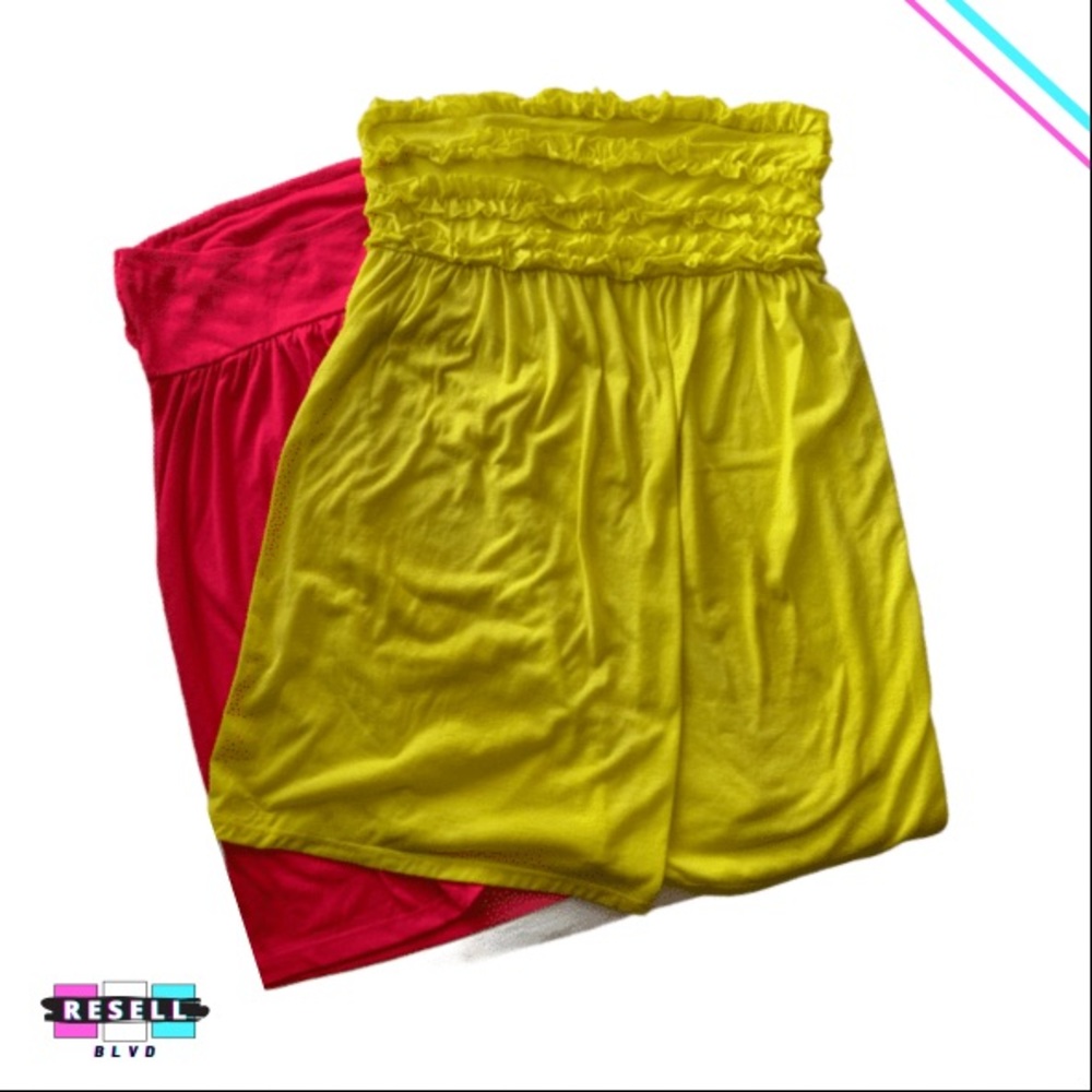 OP Short Strapless Dresses